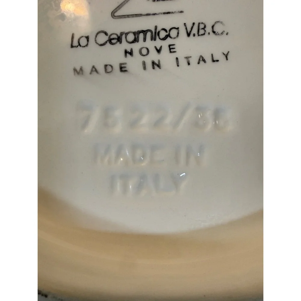 La Ceramica VBC Nove Italy Grape Vine Charger Plate and Serving Bowl Set Tuscan